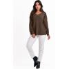 imageANRABESS Oversized Long Sleeve Shirts for Women Off the Shoulder Sweatshirt Loose V Neck Tunic Tops High Low Sweater 2025Deep Brown