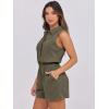 imageANRABESS Romper for Womens 2025 Summer Dressy Casual Sleeveless V Neck One Piece Short Jumpsuit Lounge Travel Outfits ClothesArmy Green