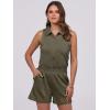 imageANRABESS Romper for Womens 2025 Summer Dressy Casual Sleeveless V Neck One Piece Short Jumpsuit Lounge Travel Outfits ClothesArmy Green
