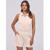 imageANRABESS Romper for Womens 2025 Summer Dressy Casual Sleeveless V Neck One Piece Short Jumpsuit Lounge Travel Outfits ClothesBeige