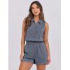 imageANRABESS Romper for Womens 2025 Summer Dressy Casual Sleeveless V Neck One Piece Short Jumpsuit Lounge Travel Outfits ClothesDark Grey