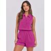 imageANRABESS Romper for Womens 2025 Summer Dressy Casual Sleeveless V Neck One Piece Short Jumpsuit Lounge Travel Outfits ClothesHot Pink