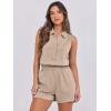 imageANRABESS Romper for Womens 2025 Summer Dressy Casual Sleeveless V Neck One Piece Short Jumpsuit Lounge Travel Outfits ClothesKhaki