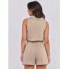 imageANRABESS Romper for Womens 2025 Summer Dressy Casual Sleeveless V Neck One Piece Short Jumpsuit Lounge Travel Outfits ClothesKhaki