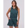 imageANRABESS Romper for Womens 2025 Summer Dressy Casual Sleeveless V Neck One Piece Short Jumpsuit Lounge Travel Outfits ClothesLake Green