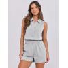 imageANRABESS Romper for Womens 2025 Summer Dressy Casual Sleeveless V Neck One Piece Short Jumpsuit Lounge Travel Outfits ClothesLight Grey