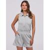 imageANRABESS Romper for Womens 2025 Summer Dressy Casual Sleeveless V Neck One Piece Short Jumpsuit Lounge Travel Outfits ClothesLight Grey