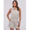 imageANRABESS Romper for Womens 2025 Summer Dressy Casual Sleeveless V Neck One Piece Short Jumpsuit Lounge Travel Outfits ClothesLight Khaki