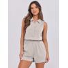imageANRABESS Romper for Womens 2025 Summer Dressy Casual Sleeveless V Neck One Piece Short Jumpsuit Lounge Travel Outfits ClothesLight Khaki