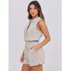imageANRABESS Romper for Womens 2025 Summer Dressy Casual Sleeveless V Neck One Piece Short Jumpsuit Lounge Travel Outfits ClothesLight Khaki