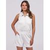 imageANRABESS Romper for Womens 2025 Summer Dressy Casual Sleeveless V Neck One Piece Short Jumpsuit Lounge Travel Outfits ClothesWhite