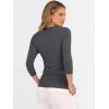 imageANRABESS Shirts for Women 34 Sleeve V Neck Rib Knit Slim Basic Tees Tops 2025 Fall Casual Tshirts Going Out Workout OutfitsDeep Grey