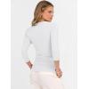 imageANRABESS Shirts for Women 34 Sleeve V Neck Rib Knit Slim Basic Tees Tops 2025 Fall Casual Tshirts Going Out Workout OutfitsWhite
