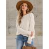 imageANRABESS Sweaters for Women Oversized Crewneck Long Sleeve Casual Loose Cable Knit Pullover Tops 2025 Fall Vintage ClothesApricot