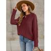 imageANRABESS Sweaters for Women Oversized Crewneck Long Sleeve Casual Loose Cable Knit Pullover Tops 2025 Fall Vintage ClothesBurgundy