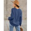 imageANRABESS Sweaters for Women Oversized Crewneck Long Sleeve Casual Loose Cable Knit Pullover Tops 2025 Fall Vintage ClothesDeep Blue