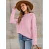 imageANRABESS Sweaters for Women Oversized Crewneck Long Sleeve Casual Loose Cable Knit Pullover Tops 2025 Fall Vintage ClothesLight Pink