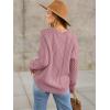 imageANRABESS Sweaters for Women Oversized Crewneck Long Sleeve Casual Loose Cable Knit Pullover Tops 2025 Fall Vintage ClothesPink