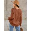 imageANRABESS Sweaters for Women Oversized Crewneck Long Sleeve Casual Loose Cable Knit Pullover Tops 2025 Fall Vintage ClothesRust