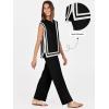 imageANRABESS Women 2 Piece Lounge Sets Summer Casual Knit Sweater Vest Pant Set Beach Vacation Airport Outfits ClothesBlackwhite