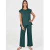 imageANRABESS Women 2 Piece Lounge Sets Summer Casual Knit Sweater Vest Pant Set Beach Vacation Airport Outfits ClothesDark Green