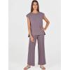 imageANRABESS Women 2 Piece Lounge Sets Summer Casual Knit Sweater Vest Pant Set Beach Vacation Airport Outfits ClothesPurple