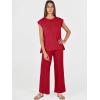 imageANRABESS Women 2 Piece Lounge Sets Summer Casual Knit Sweater Vest Pant Set Beach Vacation Airport Outfits ClothesRed