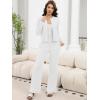 imageANRABESS Women 3 Piece Lounge Pajama Sets Knit Crop Cardigan Cami Top Wide Leg Pants 2025 Fall Outfits Comfy Matching ClothesWhite