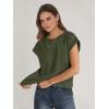 imageANRABESS Women Cap Sleeve Tops 2025 Trendy Summer Loose Fit Cute Basic T Shirts Business Dressy Casual Outfits ClothesArmy Green