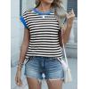 imageANRABESS Women Cap Sleeve Tops 2025 Trendy Summer Loose Fit Cute Basic T Shirts Business Dressy Casual Outfits ClothesBlack White Stripe