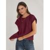 imageANRABESS Women Cap Sleeve Tops 2025 Trendy Summer Loose Fit Cute Basic T Shirts Business Dressy Casual Outfits ClothesBurgundy