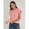 imageANRABESS Women Cap Sleeve Tops 2025 Trendy Summer Loose Fit Cute Basic T Shirts Business Dressy Casual Outfits ClothesCoral Pink