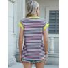 imageANRABESS Women Cap Sleeve Tops 2025 Trendy Summer Loose Fit Cute Basic T Shirts Business Dressy Casual Outfits ClothesRose Green Stripe