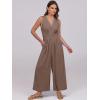 imageANRABESS Women Jumpsuits Sleeveless V Neck Elegant Dressy Casual Backless One Piece Pants Romper 2025 Summer OutfitsBrown