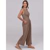 imageANRABESS Women Jumpsuits Sleeveless V Neck Elegant Dressy Casual Backless One Piece Pants Romper 2025 Summer OutfitsBrown