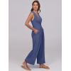 imageANRABESS Women Jumpsuits Sleeveless V Neck Elegant Dressy Casual Backless One Piece Pants Romper 2025 Summer OutfitsDark Blue