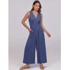 imageANRABESS Women Jumpsuits Sleeveless V Neck Elegant Dressy Casual Backless One Piece Pants Romper 2025 Summer OutfitsDark Blue