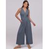 imageANRABESS Women Jumpsuits Sleeveless V Neck Elegant Dressy Casual Backless One Piece Pants Romper 2025 Summer OutfitsDark Grey