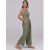 imageANRABESS Women Jumpsuits Sleeveless V Neck Elegant Dressy Casual Backless One Piece Pants Romper 2025 Summer OutfitsOlive