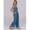 imageANRABESS Women Jumpsuits Sleeveless V Neck Elegant Dressy Casual Backless One Piece Pants Romper 2025 Summer OutfitsTeal