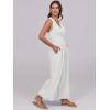imageANRABESS Women Jumpsuits Sleeveless V Neck Elegant Dressy Casual Backless One Piece Pants Romper 2025 Summer OutfitsWhite