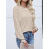 imageANRABESS Women Lace Long Sleeve Tops 2025 Fall Lightweight Sweaters Dressy Casual Knitted Pullover ShirtsAlmond