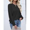 imageANRABESS Women Lace Long Sleeve Tops 2025 Fall Lightweight Sweaters Dressy Casual Knitted Pullover ShirtsBlack