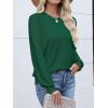 imageANRABESS Women Lace Long Sleeve Tops 2025 Fall Lightweight Sweaters Dressy Casual Knitted Pullover ShirtsForest Green