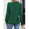 imageANRABESS Women Lace Long Sleeve Tops 2025 Fall Lightweight Sweaters Dressy Casual Knitted Pullover ShirtsForest Green