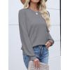 imageANRABESS Women Lace Long Sleeve Tops 2025 Fall Lightweight Sweaters Dressy Casual Knitted Pullover ShirtsGrey