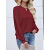 imageANRABESS Women Lace Long Sleeve Tops 2025 Fall Lightweight Sweaters Dressy Casual Knitted Pullover ShirtsRed