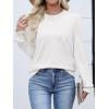 imageANRABESS Women Lace Long Sleeve Tops 2025 Fall Lightweight Sweaters Dressy Casual Knitted Pullover ShirtsWhite