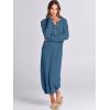 imageANRABESS Women Long Sleeve Button V Neck Oversized Casual Loose Fit Waffle Knit Fall Midi Sweater Dress 2025 Trendy OutfitsDusty Blue