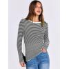 imageANRABESS Women Long Sleeve Shirts Rib Knit Slim Fit Tops Basic Tee 2025 Fall Outfits Casual TShirt Underscrubs Layer ClothesBlack White